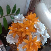 گل مصتوعی زیبا کریستالی