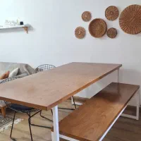 میز ۸نفره و نیمکت