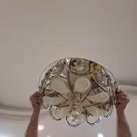 یک جفت لوستر کریستالی کنترلی|لوستر و چراغ آویز|رشت, فلسطین|دیوار