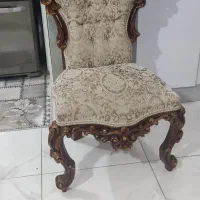 یک سرویس مبل ۹نفره سلطنتی تمام چوب راش