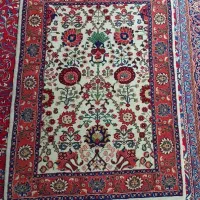 فرش ذرع و نیم ،گره ترک ،پشم نیوزلندی،رنگ طبیعی