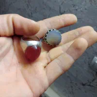 انگشتر عقیق و شجر دست ساز