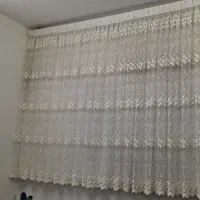 پرده حال پذیرایی با آستر مدل پلیسه ای