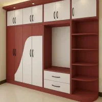 کمد دیواری  .درب چوبی و کابینت