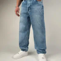 شلوار جین نیم بگ ( لی ) پارچه وارداتی