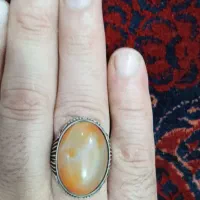 انگشتر نقره عقیق سلیمانی کهنه