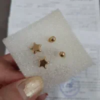 دوعدد گوشواره میخی طلا