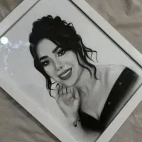 طراحی چهره سیاه قلم