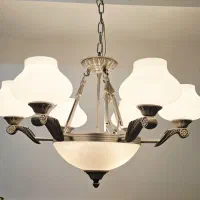 ست ۳ پارچه لوستر های تمام برنز تیتانیومی