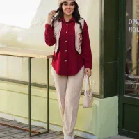 ست شومیز ژیله شلوار مخمل کبریتی|لباس|خرم‌آباد, |دیوار