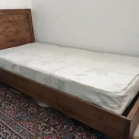 تخت خواب تک نفره همراه با تشک