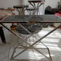 فروش میز مستطیل بلند استیل فوری فوری|میز و صندلی غذاخوری|قدس, شهرک فرزان|دیوار