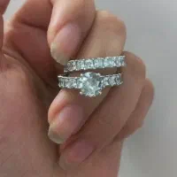نقره  حلقه نگین دار