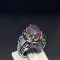 انگشتر جواهری اوپال اتیوپی عیار 925|جواهرات|شیراز, سایت اداری|دیوار