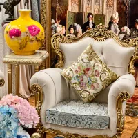 مبلمان استیل سلطنتی ۹ نفره در حد‌نو (جهیزیه)