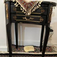 میز تلفن دو کشو رنگ مشگی