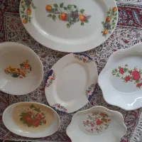 تعدادی ظرف ملامین مرغ خوری ودوعددمیوه خوری|ظروف سرو و پذیرایی|شاهینشهر, نظامی|دیوار