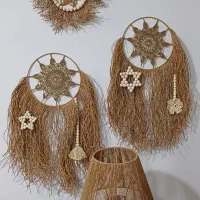 دیوارکوب بوهو رافیا عمده و تکی|صنایع دستی و سایر لوازم تزئینی|ساری, |دیوار