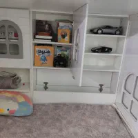 تخت دوطبقه کودک نوجوان طرح کلبه|تخت و سرویس خواب|شهریار, شهریار|دیوار