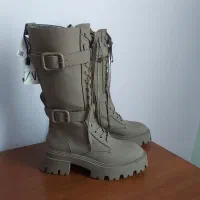 بوت پوتین چکمه چرم زارا اورجینال زنانه