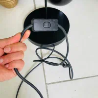 دکوری چراغ آباژور رینگ لایت ایستاده تزیینی نو|چراغ خواب و آباژور|گرگان, |دیوار