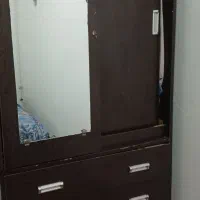 کمد چهار کشو و دو در یک در آینه دار|جاکفشی، کمد، دراور|شفت, |دیوار