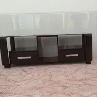 میز شیشه ای تلویزیون