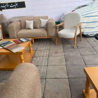 مبل دسته چوبی کد6525|مبلمان خانگی و میز عسلی|ماهدشت, |دیوار