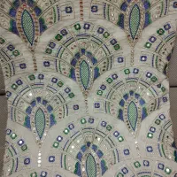 پارچه لینن سوزن دوزی ۲ متر