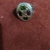 فروش انگشترموکل دار رزق روزی دار 4جواهر  قدیمی