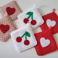 دستگیره آشپزخانه و زیر بشقابی نمدی|سفره، حوله، دستمال آشپزخانه|ارومیه, |دیوار