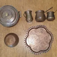 ظروف مسی قهوه جوش سینی