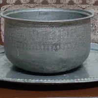 بادیه و سینی مسی|کلکسیون اشیاء عتیقه|گلپایگان, |دیوار