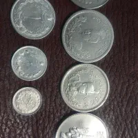 7قطعه سکه نقره قاجاری وپهلوی اول آنتیک