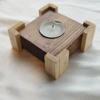 جا شمعی دکوری چوبی|صنایع دستی و سایر لوازم تزئینی|لنگرود, |دیوار