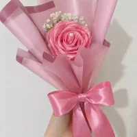 دسته گل  تک شاخه فقط ۲۰۰ مخملی وربانی