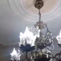 لوستر برنجی ۸شعله|لوستر و چراغ آویز|کرج, حیدرآباد|دیوار