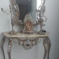 آینه وشمعدون برنز