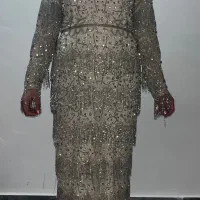 لباس مجلسی سنگ دوزی شده وارداتی فروش یا معاوضه