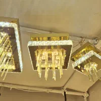 لوستر مدرن داخل کریستال مربع|لوستر و چراغ آویز|تبریز, |دیوار