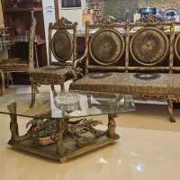 مبل استیل طرح طاوس شیک با چوب گردو|مبلمان خانگی و میز عسلی|تهران, شهرک صدرا|دیوار