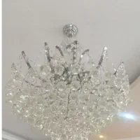 لوستر کریستال نقره ای