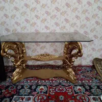 میز عسلی سایز بزرک جنس چوب طلایی