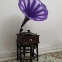 گرامافون هندلی گرام کوکی اصل قدیمی|کلکسیون اشیاء عتیقه|اندیشه, اندیشه فاز ۳|دیوار