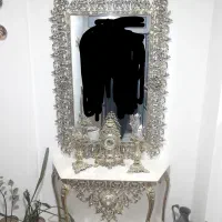 اینه کنسول آلومینیوم روکش برنز