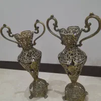 دو عدد گلدان جنس برنج سالم ونو