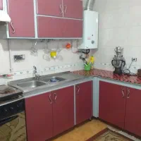 یکدست کابینت فلزی رنگ کوره ایی در حد نو بدون خش
