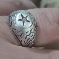 پلاک شمایل نقره و انگشتر حرز کهنه نقره