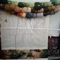 قالیچه و دار و نخ و نقشه