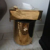 جعبه دستمال کاغذی و سطل آشغال شیک و نو